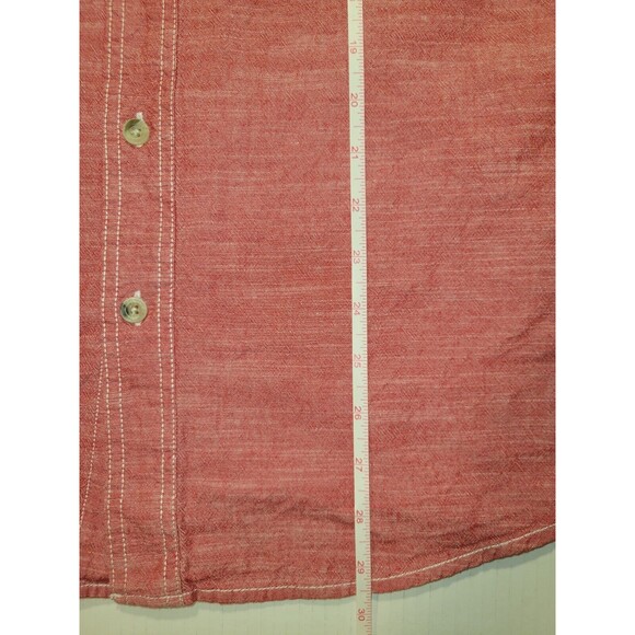 Woolrich‎ Shirt Mens Medium Short Sleeve Lightweight Button Front Casual Red - Picture 6 of 6